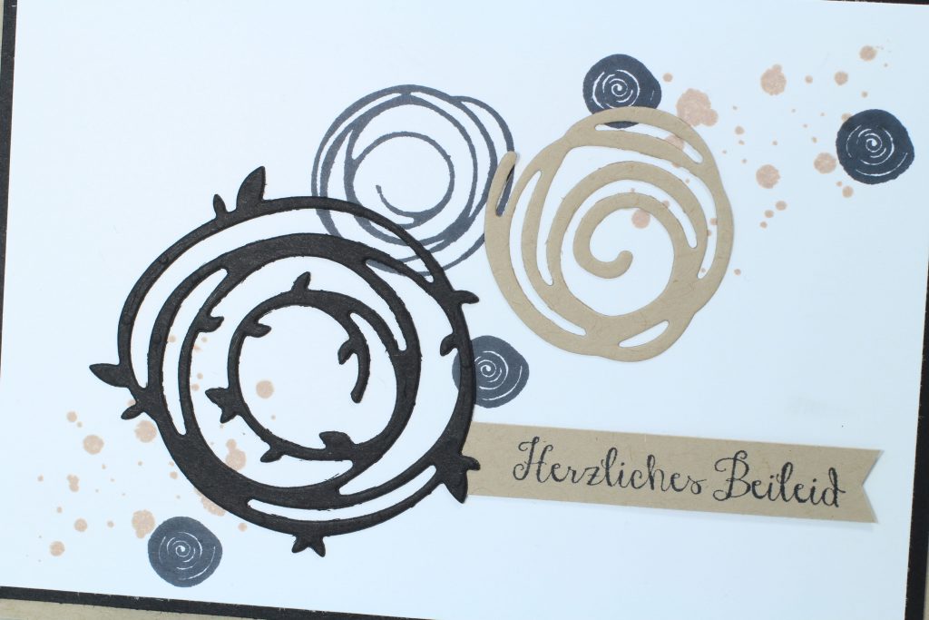 Trauerkarte Wunderbar verwickelt Swirly Bird stampin up - 1